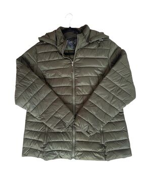 St. John's Bay Olive Hooded Quilted Puffer Jacket - Women's